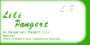 lili pangert business card